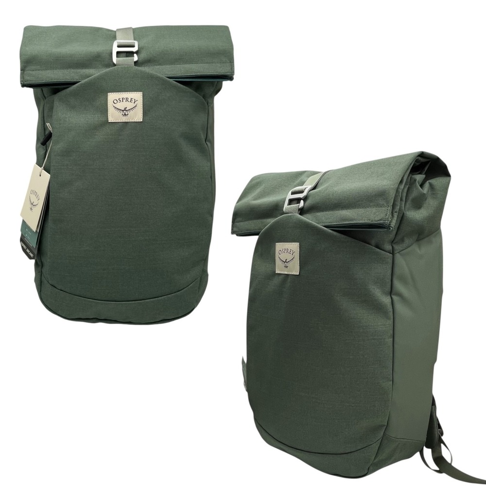 Osprey Arcane Roll Top Backpack 22L Leaf Green Heather 20x12x9" Fits 16" Laptop